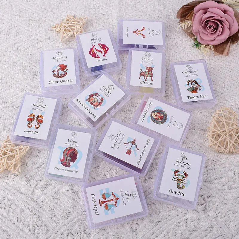 12 Constellations Natural Amethyst Rose Quartz Citrine Ecliptic Style Crystal Wand Leo Aries TaurusGem Tower For Home Decoration Taurus Citrine / 1Pc Crystal + Quartz