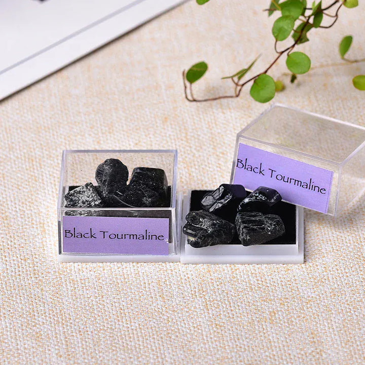 1Box Natural Mineral Specimen Natural Crystal Quartz Ornaments Healing Stone Home Decor Teaching Specimens Gifts for Children Quartz point / 40x35x20mm Crystal + Quartz