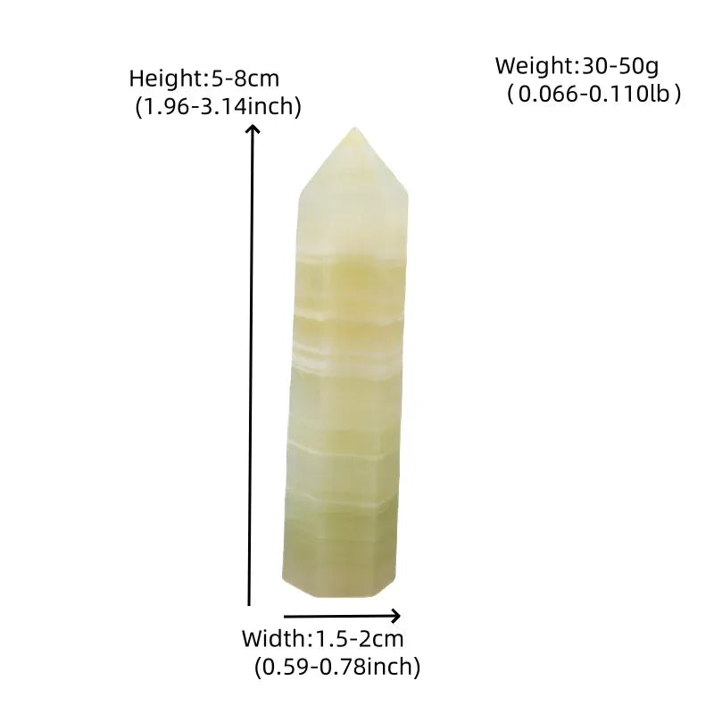 1pc 50-80mm Natural Green Afghan  Jade Crystal Point Healing Hexagonal Obelisk Wand Crystal Ornament For Home Decoration Crystal And Quartz