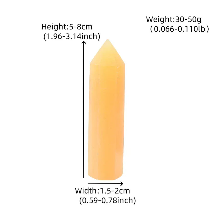 1Pc 50-80mm Natural Yellow AventurinePolished Crystal Point Hexagonal Obelisk Quartz Wand Beautiful Ornament For Home Decoration Crystal And Quartz