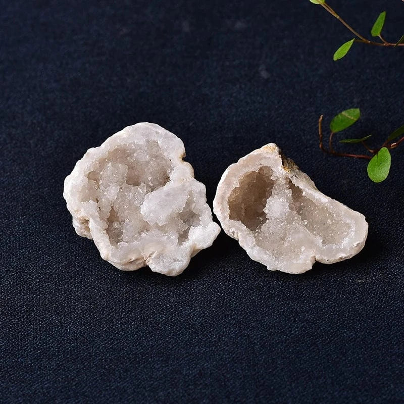 1PC Natural Crystal Agate Geode Cutting Crystal Cluster Healing Stone Reiki Rock Mineral Specimen Quartz DIY Home Decoration Natural Agate / 3-5cm Crystal + Quartz