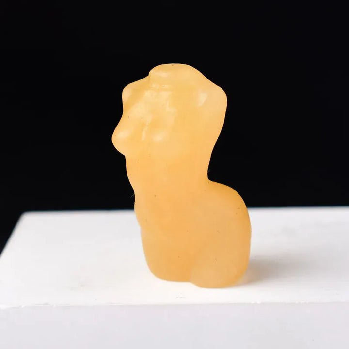 1PC Natural Crystal Carved Female Model Healing Crystal Figurines Reiki Gemstone Crafts Home Decoration Men and Women Gift Aventurine / 1Pc Crystal + Quartz