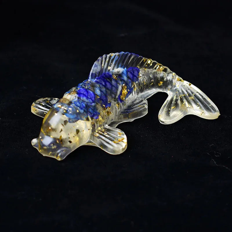 1PC Natural Crystal Gravel Silica Gel Colourful Loveliness Goldfish Figurine Crafts Souvenir Home Decor Reiki Energy Stone Gift Citrine / 1Pc Crystal + Quartz