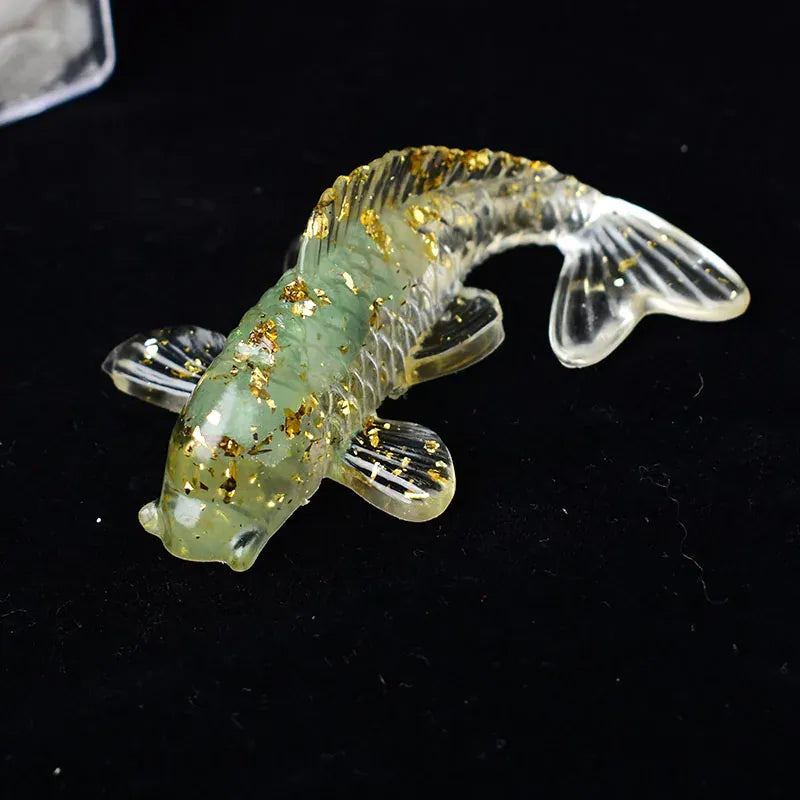 1PC Natural Crystal Gravel Silica Gel Colourful Loveliness Goldfish Figurine Crafts Souvenir Home Decor Reiki Energy Stone Gift Citrine / 1Pc Crystal + Quartz