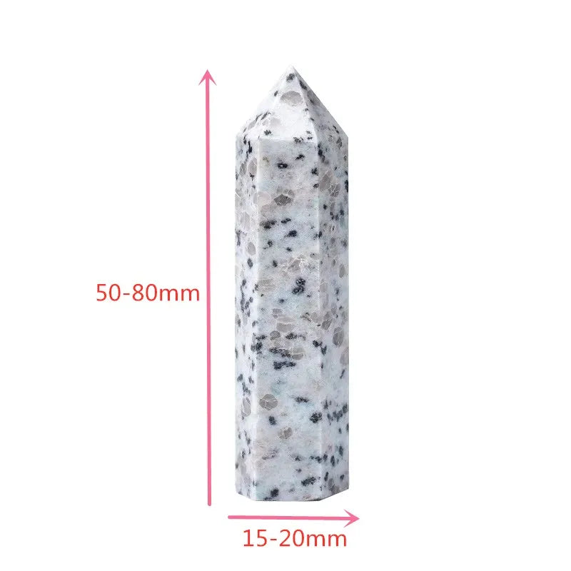 1pc Natural Crystal Point Healing Stone Tower Tianshan Blue Quartz Wand Beautiful Ornament for Home Decor Energy Stone Pyramid Crystal And Quartz