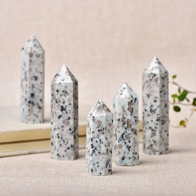1pc Natural Crystal Point Healing Stone Tower Tianshan Blue Quartz Wand Beautiful Ornament for Home Decor Energy Stone Pyramid Crystal And Quartz