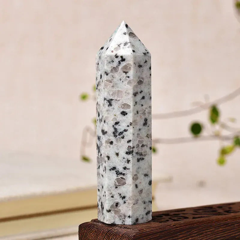 1pc Natural Crystal Point Healing Stone Tower Tianshan Blue Quartz Wand Beautiful Ornament for Home Decor Energy Stone Pyramid Crystal And Quartz