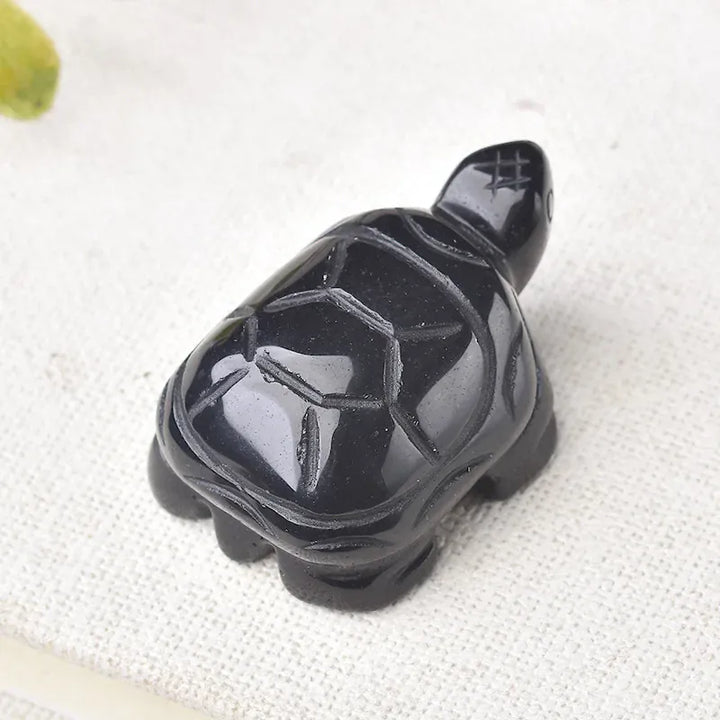 1PC Natural Crystal Rose Quartz Tortoise Amethyst Opal Animals Healing Stone Home Decor Fish Tank Crafts Small Decoration tigers eye Crystal + Quartz