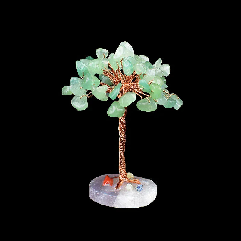 1PC Natural Crystal Stone Amethyst Tree Specimen Agate Reiki Healing Home Decoration Ornaments Lucky Tree DIY Souvenir Gift Aventurine Crystal + Quartz