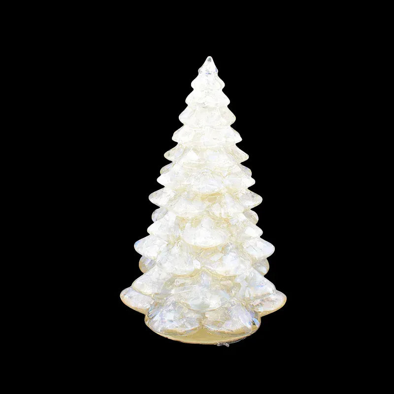 1PC Natural Crystal Stone Gravel Resin Christmas Tree Handmade Lucky Tree Home Decoration Gift Opal / 1Pc Crystal + Quartz