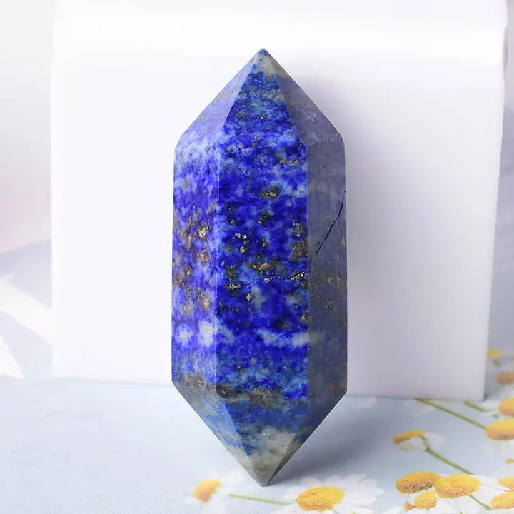 1PC Natural Crystal Stone Hexagonal Double Terminated Points Wand Meditation Reiki Healing Stone Wicca DIY Crystal Jewelry Gift Amethyst / 1PC Crystal + Quartz