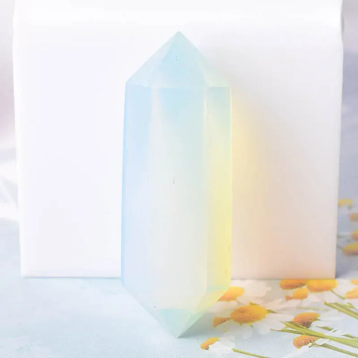 1PC Natural Crystal Stone Hexagonal Double Terminated Points Wand Meditation Reiki Healing Stone Wicca DIY Crystal Jewelry Gift Green Fluorite / 1PC Crystal + Quartz