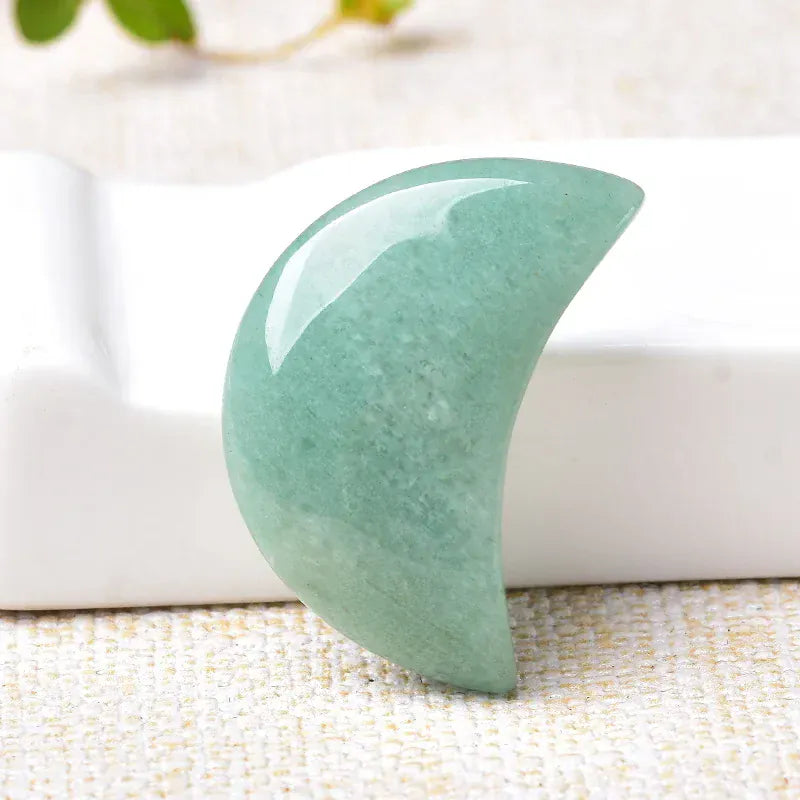 1PC Natural Quartz Crystal Crescent Moon Shaped Gemstone Healing Stone Natural Polished Quartz Crystals Home Decoration DIY Gift Blue Sandstone / 1Pc Crystal + Quartz