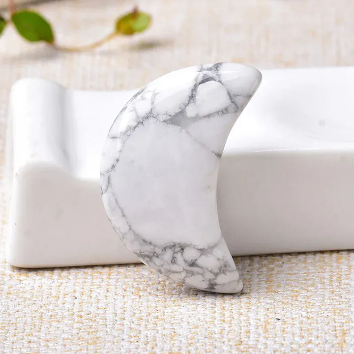 1PC Natural Quartz Crystal Crescent Moon Shaped Gemstone Healing Stone Natural Polished Quartz Crystals Home Decoration DIY Gift Red Obsidian / 1Pc Crystal + Quartz