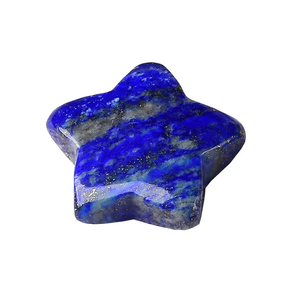 1PC Natural Quartz Star Decoration Stone Crafts Rose Quartz Opal Lazuli Pentagram Energy Healing Crystal DIY Gift Love Gems Lazuli / 1pc Crystal + Quartz