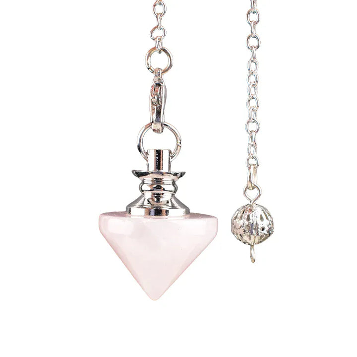 1PC Reiki Healing Natural Crystal Stone Pendulum Crafts Cone Crystal Point for Dowsing Mineral Jewelry Amulet DIY Gift Lapis lazuli / 1pc Crystal + Quartz