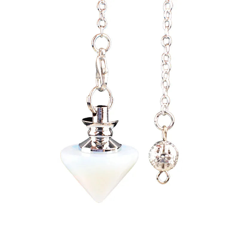 1PC Reiki Healing Natural Crystal Stone Pendulum Crafts Cone Crystal Point for Dowsing Mineral Jewelry Amulet DIY Gift Tigers Eye / 1pc Crystal + Quartz