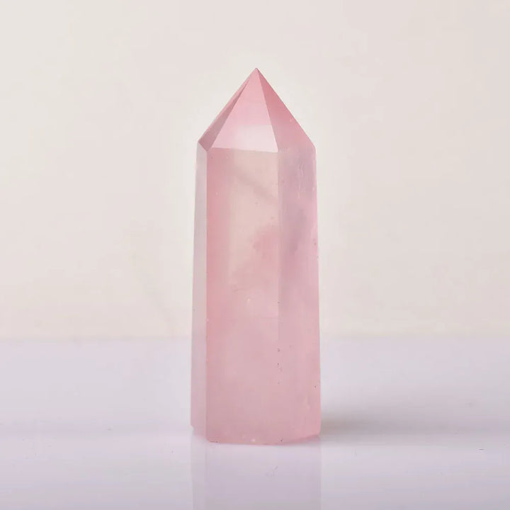 Rose Quartz Crystal Point Tower