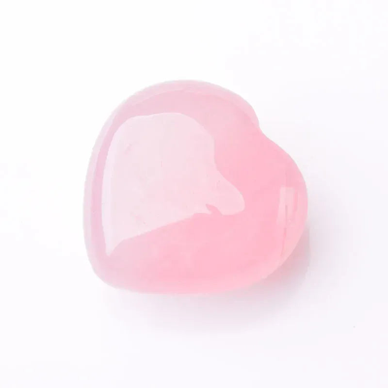 Natural Rose Quartz Heart Stone Shape Love Mini Crystal Healing Polished Gemstone DIY Jewelry Gift Couple Decoration Souvenir