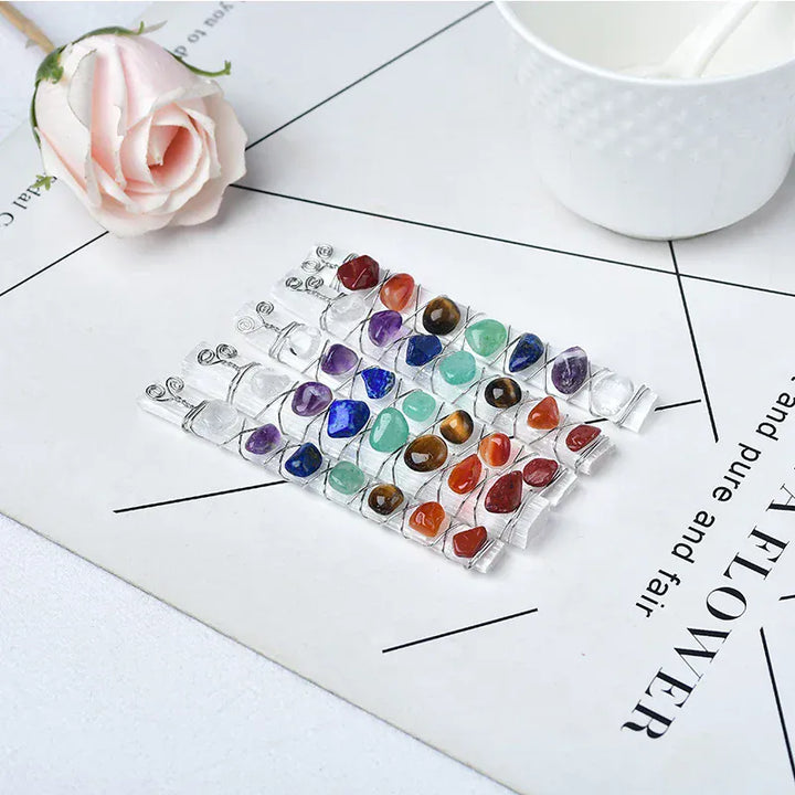 Natural Selenite Crystal Point Tower