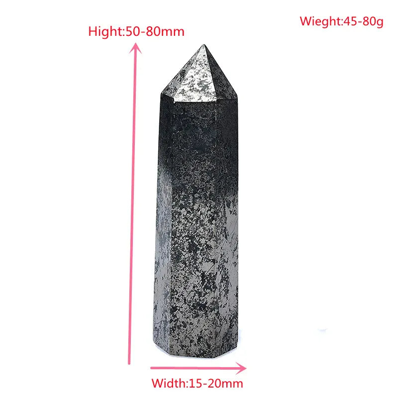 Natural Hematite Crystal Point Tower