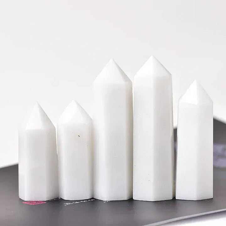 White Marble Crystal Point Tower