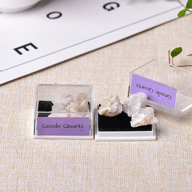 1Box Natural Mineral Specimen Natural Crystal Quartz Ornaments Healing Stone Home Decor Teaching Specimens Gifts for Children