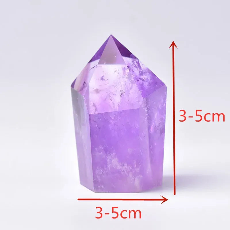 Natural Amethyst Crystal Point Tower