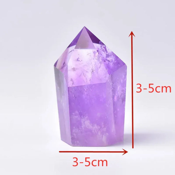 Natural Amethyst Crystal Point Tower