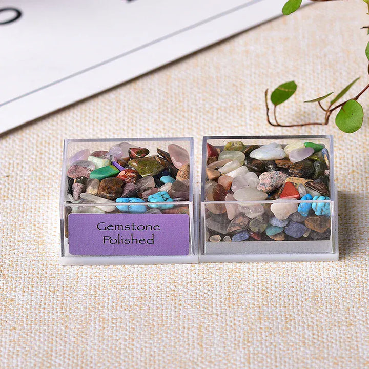 1Box Natural Mineral Specimen Natural Crystal Quartz Ornaments Healing Stone Home Decor Teaching Specimens Gifts for Children