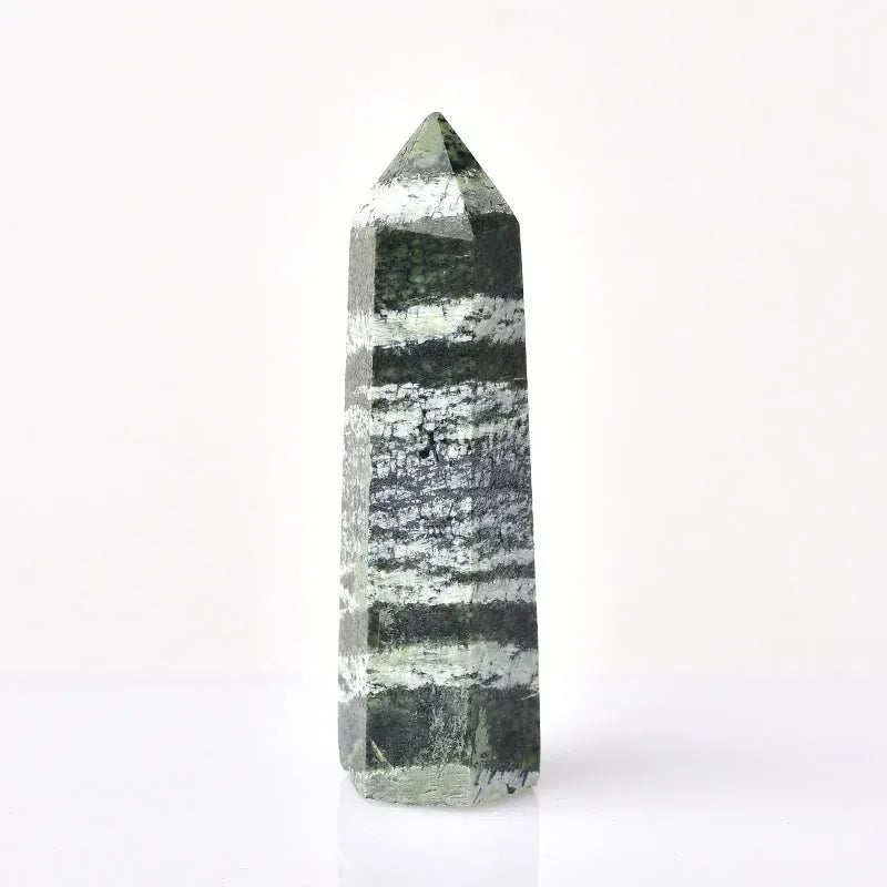 Green zebra stone Crystal Point Tower