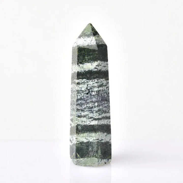 Green zebra stone Crystal Point Tower
