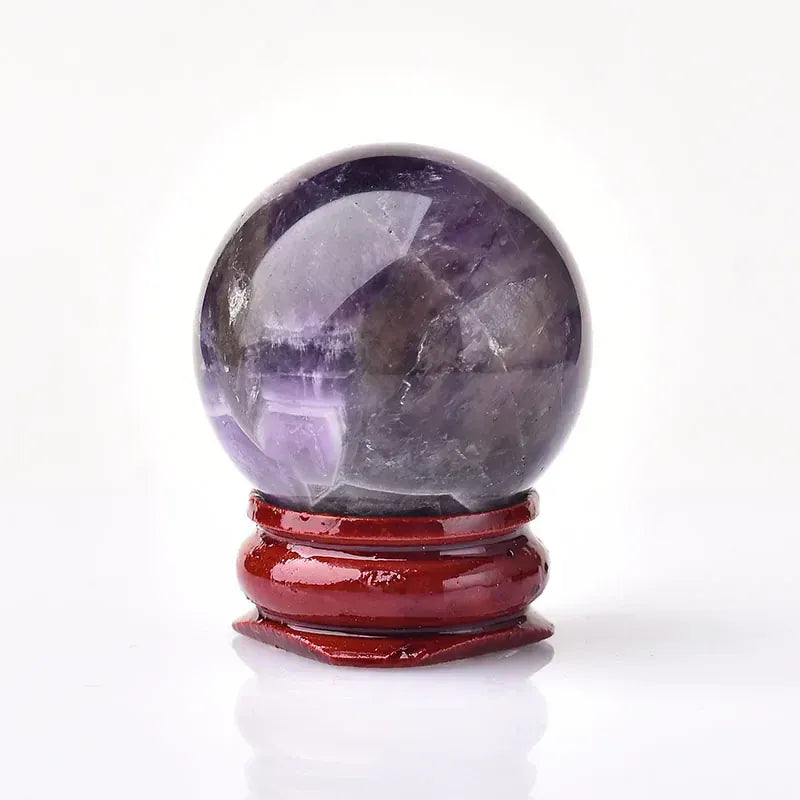 Natural Dream Amethyst Ball Reiki Healing Stone Home Decoration Energy Stone Gemstone Ball Mineral Meditation Ornaments Gift