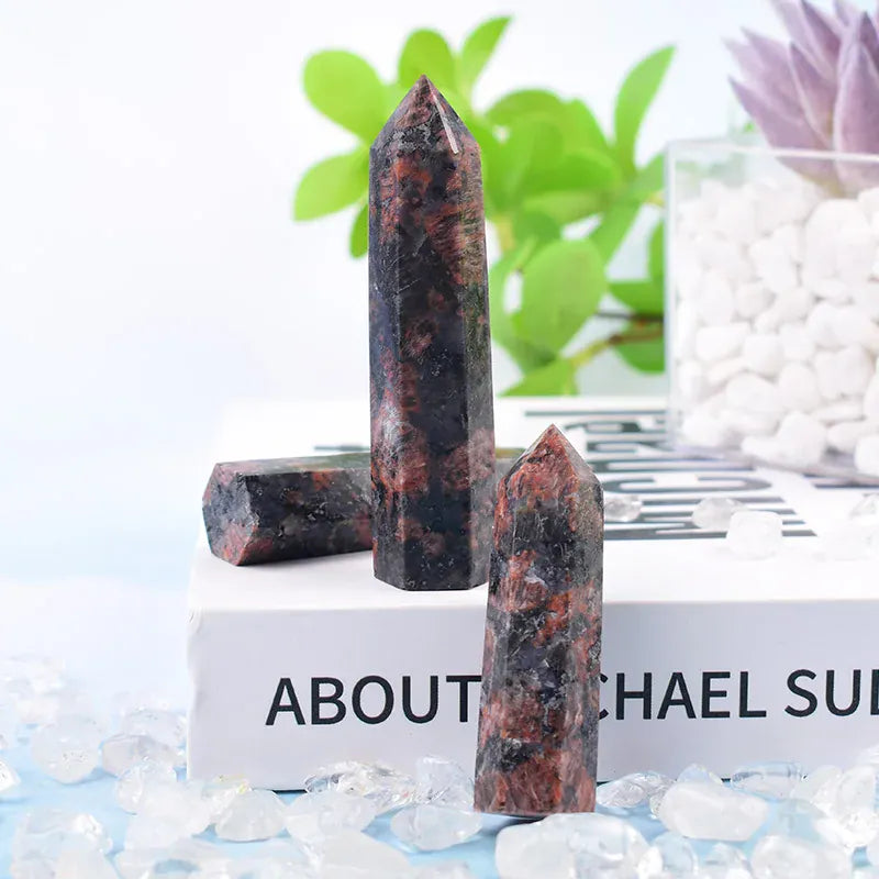 Red Labradorite Crystal Point Tower