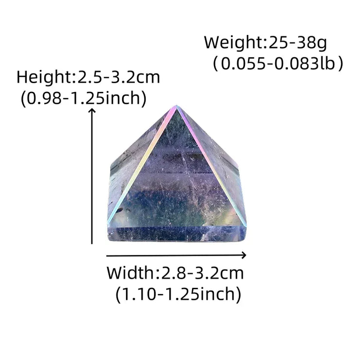1PC Natural Clear Quartz Electroplating Aura Pyramid Crystal Healing Stone Energy Tower Simple Ornaments For Home Decoration