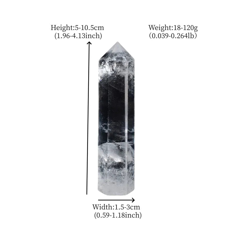 Natural Crystal Stone Clear quartz Obelisk Mineral Specimen Healing Stone Reiki Crystal Hexagonal Pillar Crafts Home Decor Gift