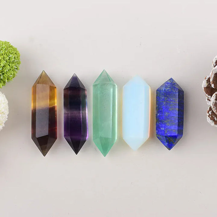 Colored Fluorite Crystal Point Tower