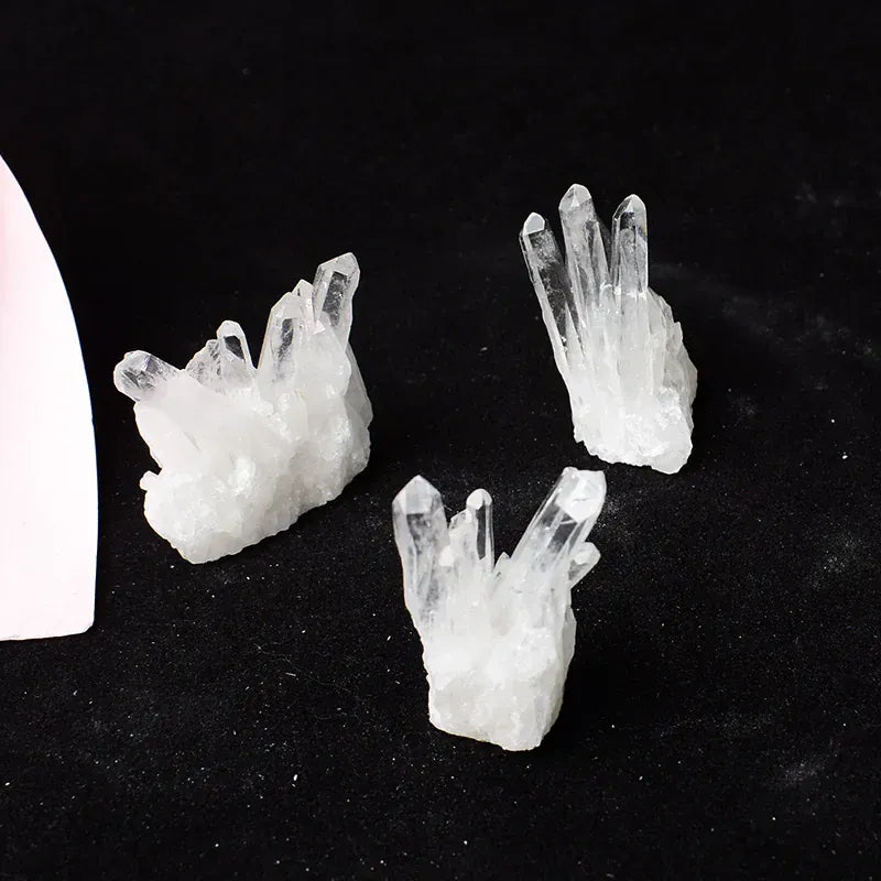 5PC Natural Crystal Cluster SiChuan Lemurian Seed Clear Quartz Healing Stones Specimen Home Decoration Raw Minerales DIY Gifts