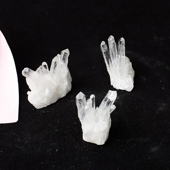 5PC Natural Crystal Cluster SiChuan Lemurian Seed Clear Quartz Healing Stones Specimen Home Decoration Raw Minerales DIY Gifts