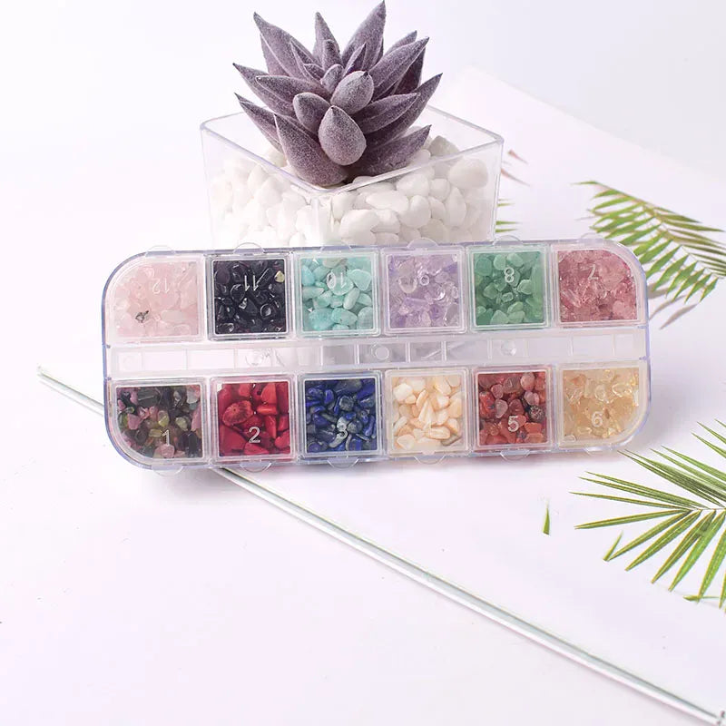 1Box Natural Stone and Crystal Irregular Gravel Specimen Healing Stone Reiki Home Decor Handmade Diy Gift Teaching Specimen