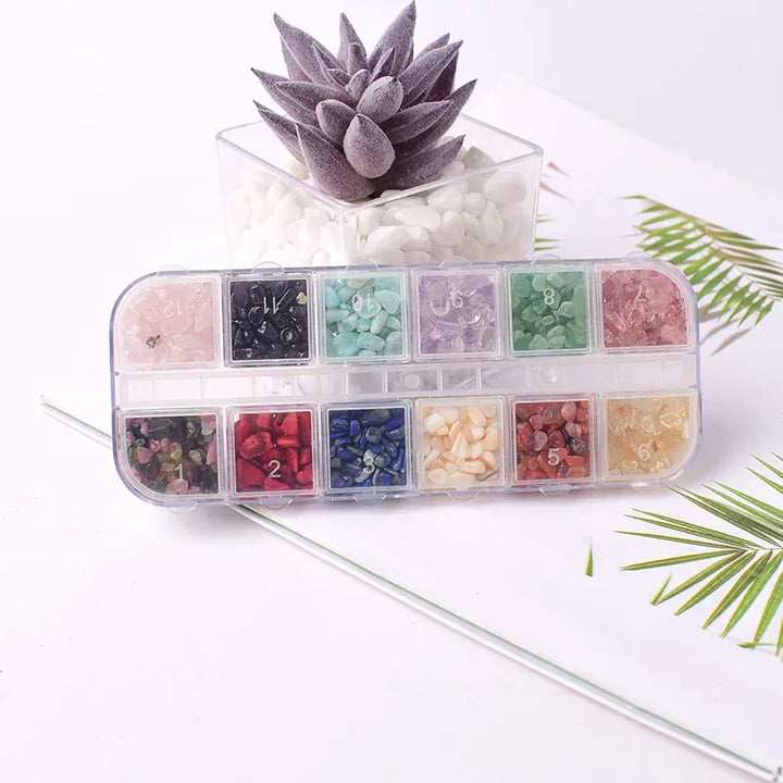 1Box Natural Stone and Crystal Irregular Gravel Specimen Healing Stone Reiki Home Decor Handmade Diy Gift Teaching Specimen