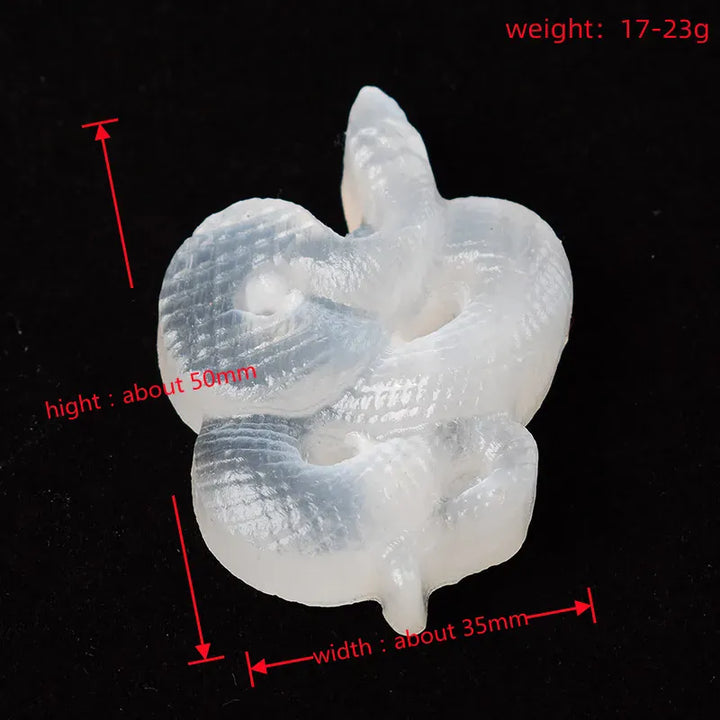 Natural Crystal Selenite Stone Snake Animal Mineral Specimen Crystal Crafts Lucky Items Feng Shui Collection Home Decor Gift