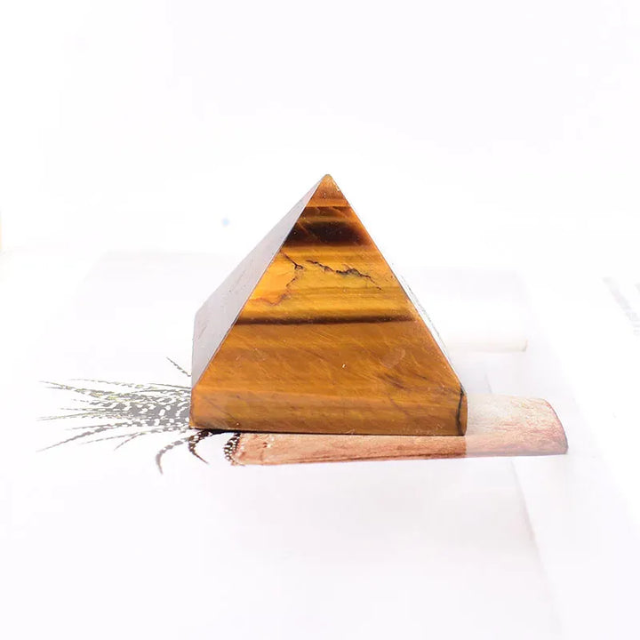 Natural Crystal Polished Tiger Eyes Pyramid Healing Stone Energy Tower For Home Decor Reiki Crystal Chakra Tower Crafts