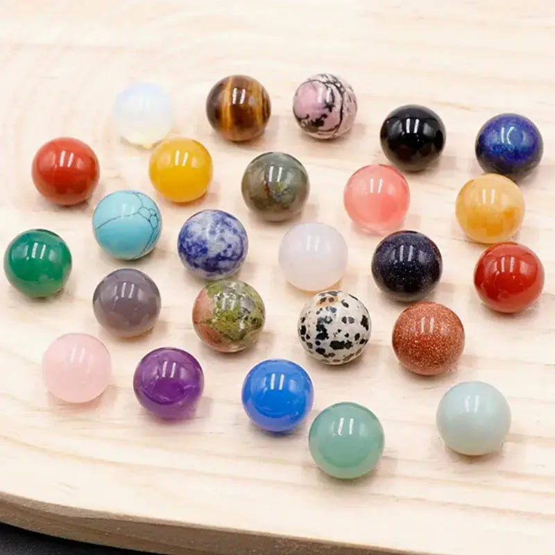 Random Natural Crystal Polished Aventurine Clear Quartz Ball Healing Stone Gemstone Sphere Ornaments Minerals BAll DIY Gifts