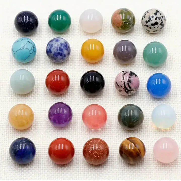 Random Natural Crystal Polished Aventurine Clear Quartz Ball Healing Stone Gemstone Sphere Ornaments Minerals BAll DIY Gifts