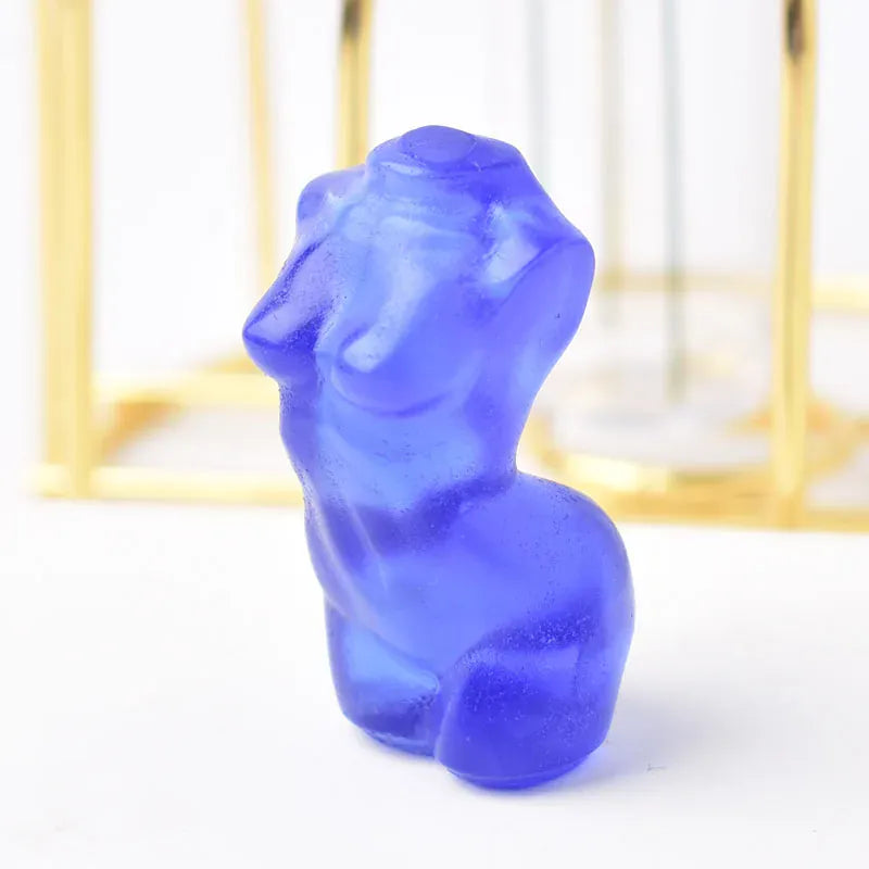 1PC Natural Crystal Carved Female Model Healing Crystal Figurines Reiki Gemstone Crafts Home Decoration Men and Women Gift