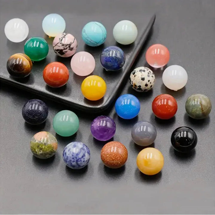 Random Natural Crystal Polished Aventurine Clear Quartz Ball Healing Stone Gemstone Sphere Ornaments Minerals BAll DIY Gifts