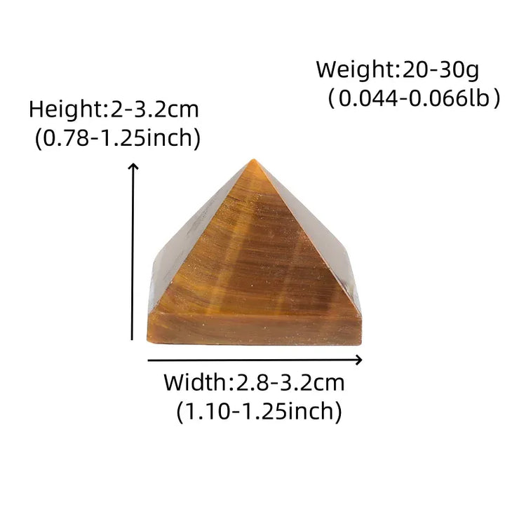 1Pc Natural Tiger Eyes Polished Crystal Pyramid Healing Stone Energy Tower Reiki Crystal Simple Ornaments For Home Decoration