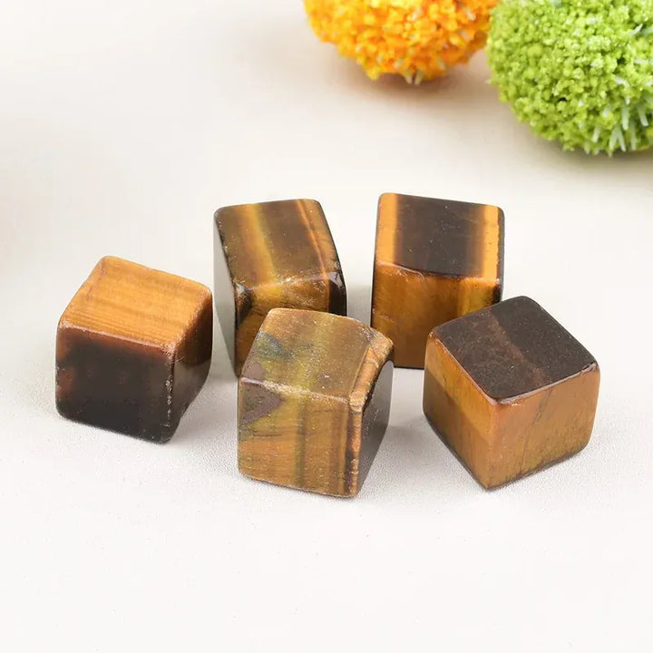 Natural Crystal Polished Rose Quartz Amethyst Obsidian Cube Ore Mineral Specimen Gem Ornaments For Home Decoration DIY Gifts