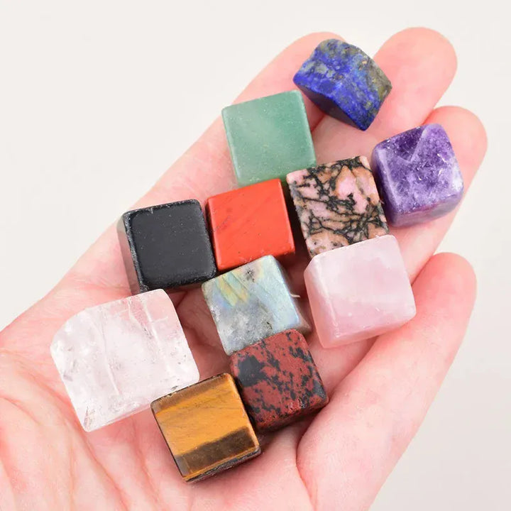 Natural Crystal Polished Rose Quartz Amethyst Obsidian Cube Ore Mineral Specimen Gem Ornaments For Home Decoration DIY Gifts